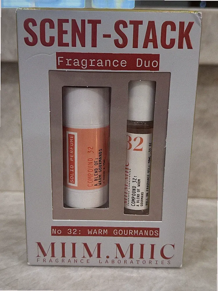MIIM.MIIC No 33 WARM GOURMANDS Vanilla Solid Perfume Stick & Roll-On Perfume Set
