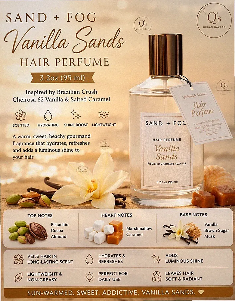 ✨💫 Sand + Fog Hair Perfume Vanilla Sands 3.2oz Gourmand Shine Mist NWOB💫✨